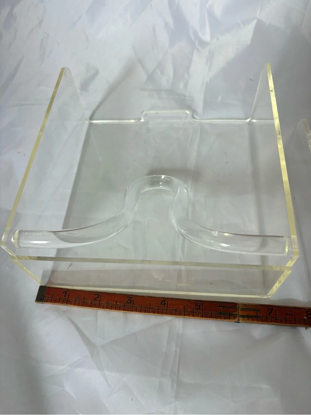 Vintage Mid-Century Modern Clear Acrylic Napkin Holder Set
